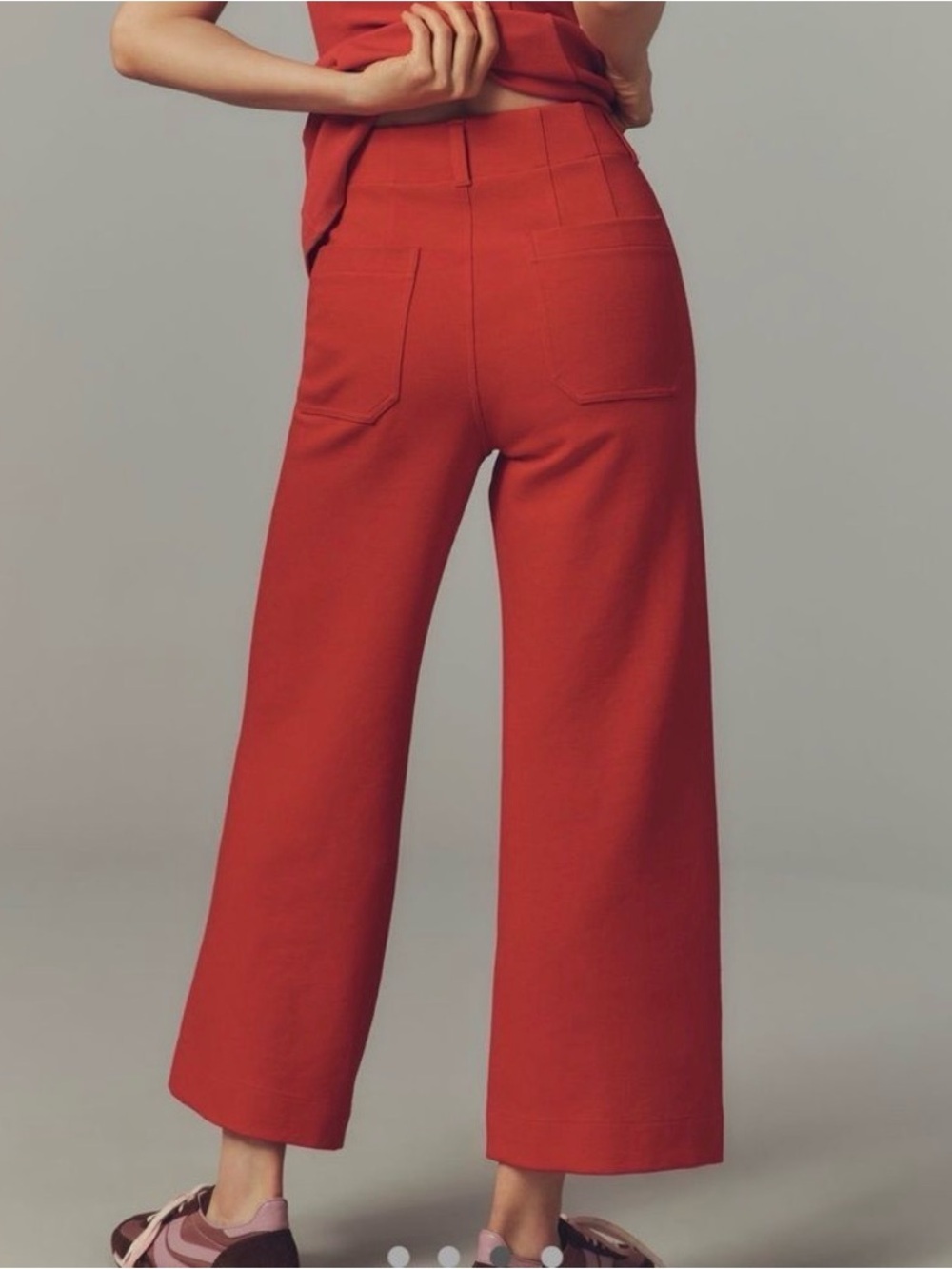 Anthropologie Maeve The Colette Knit High-Rise Wide-Leg Cropped Pants - Picture 3 of 16